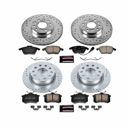 PowerStop Power Stop 10-12 Audi A3 Front & Rear Z23 Evolution Sport Brake Kit K5749