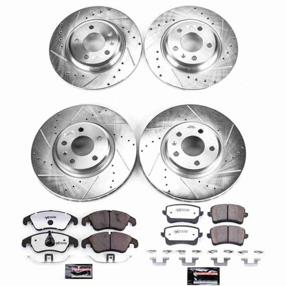 PowerStop Power Stop 09-11 Audi A4 Front & Rear Z26 Street Warrior Brake Kit K5754-26