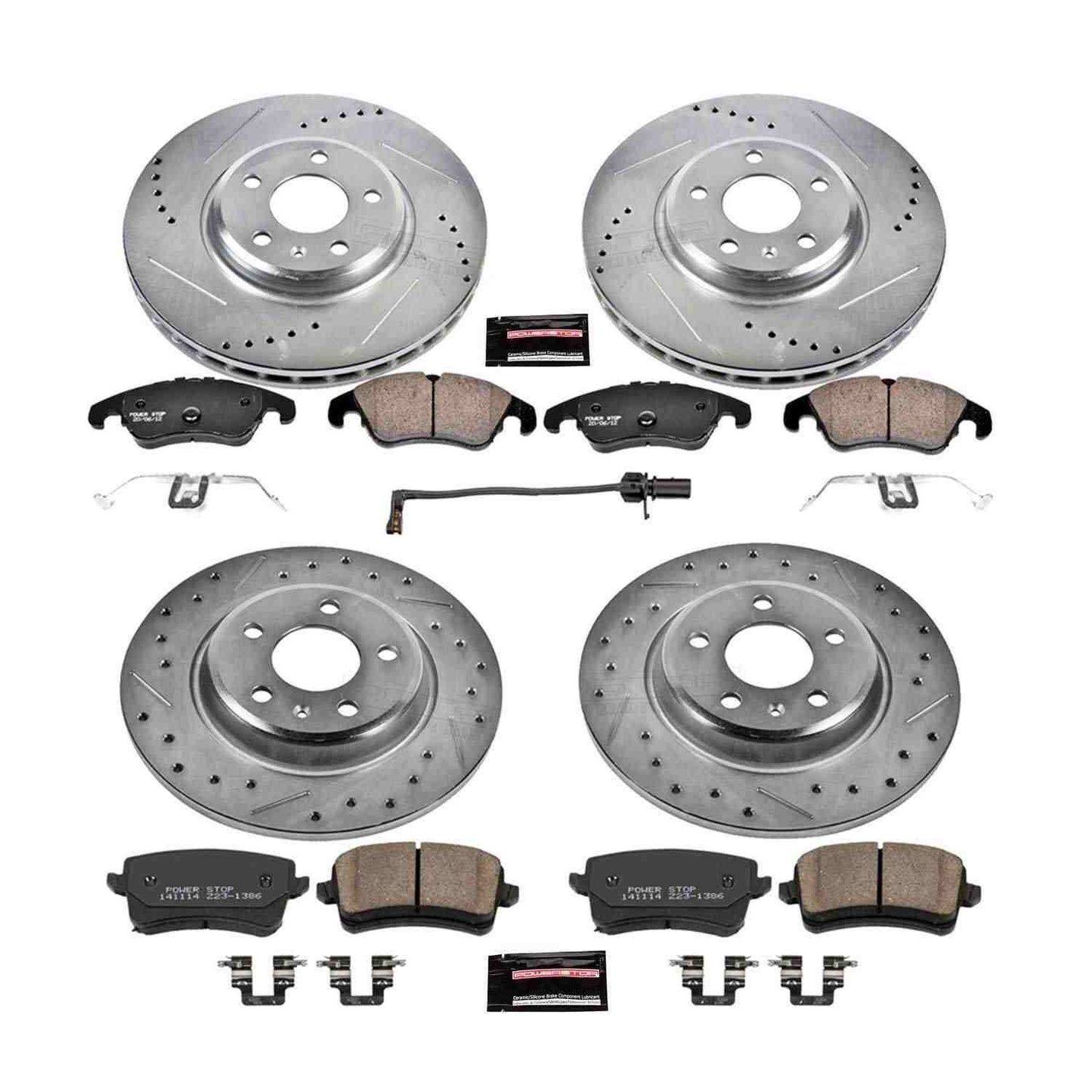 PowerStop Power Stop 09-11 Audi A4 Front & Rear Z23 Evolution Sport Brake Kit K5754