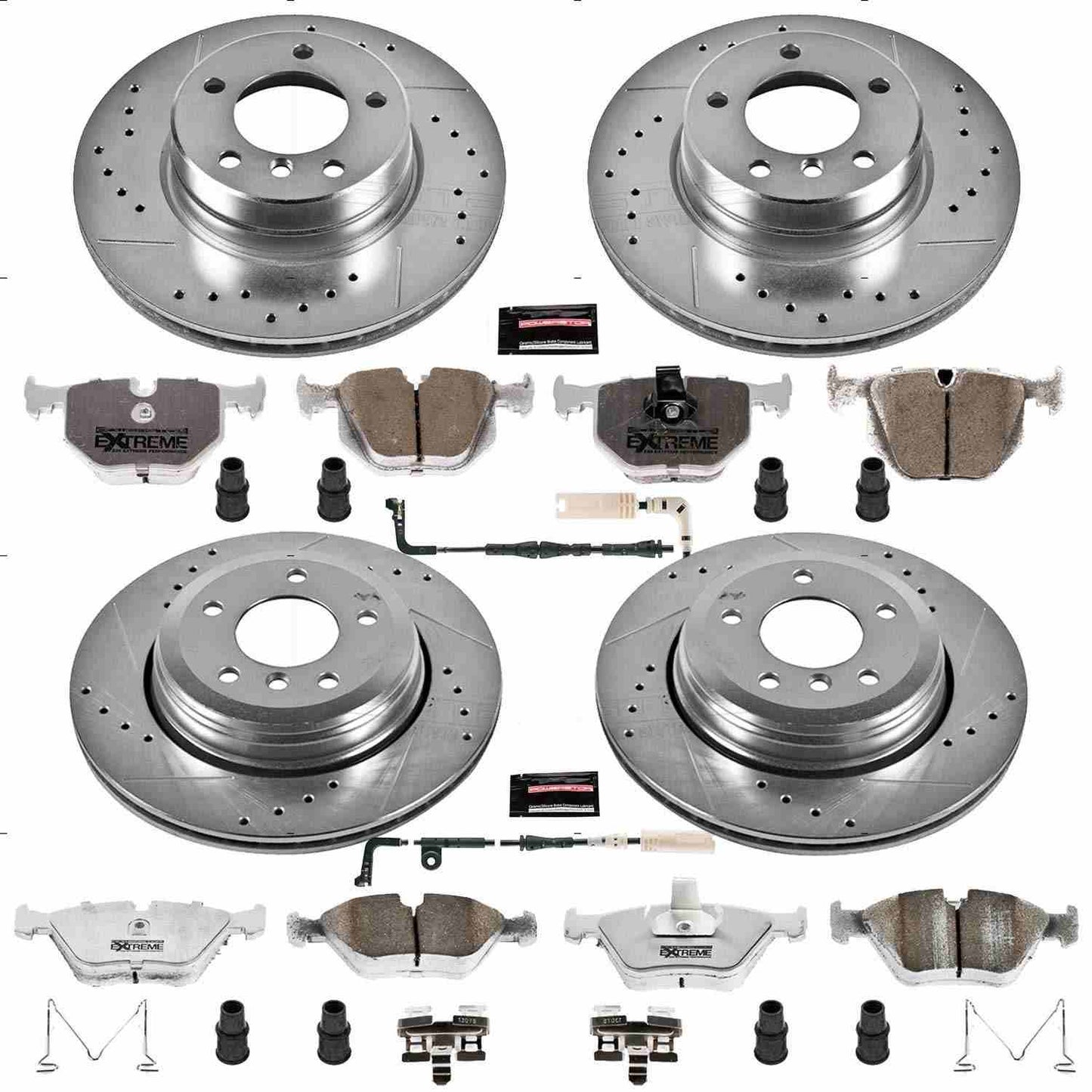 PowerStop Power Stop 04-05 BMW 525i Front & Rear Z26 Street Warrior Brake Kit K5764-26