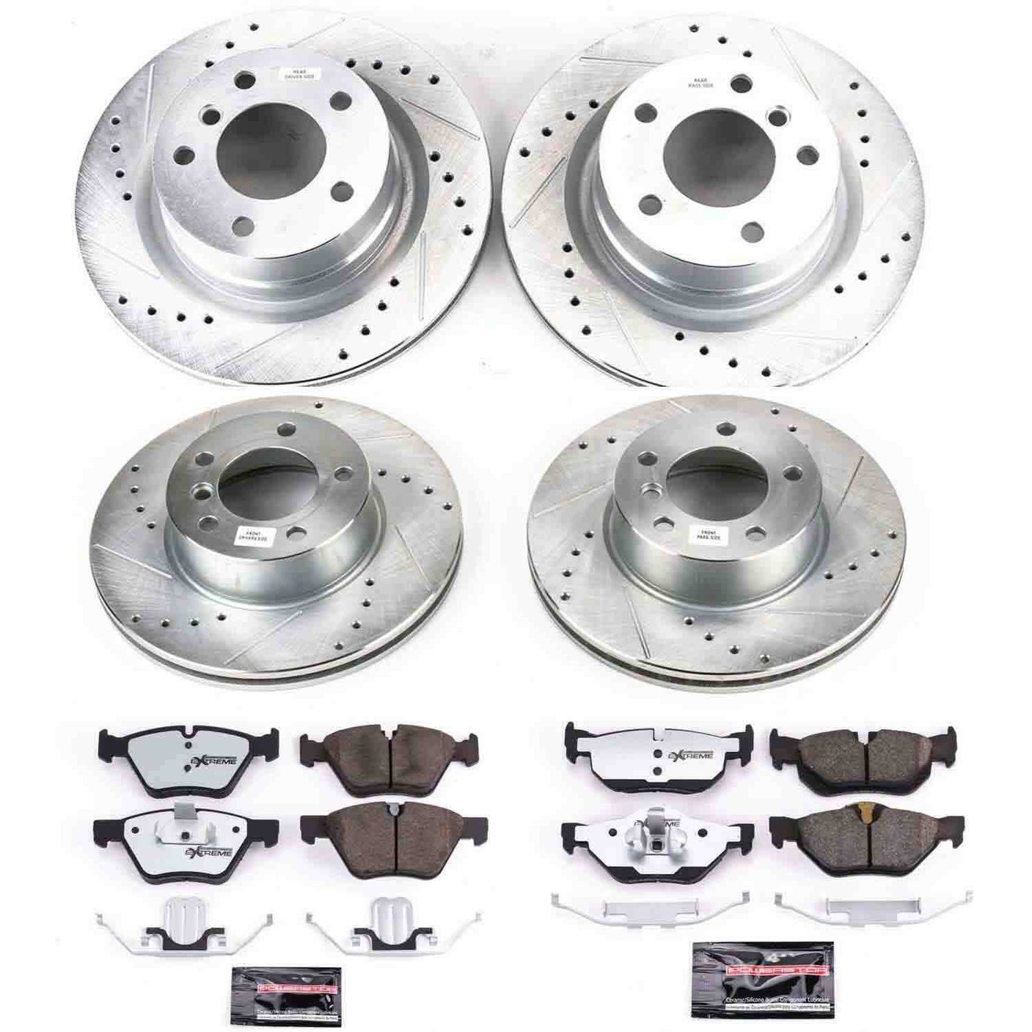 PowerStop Power Stop 08-10 BMW 128i Front & Rear Z26 Street Warrior Brake Kit K5766-26