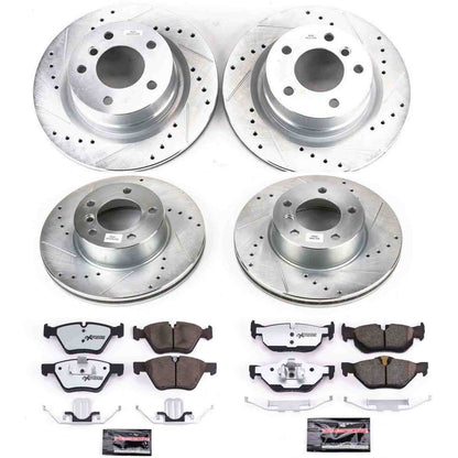PowerStop Power Stop 08-10 BMW 128i Front & Rear Z26 Street Warrior Brake Kit K5766-26