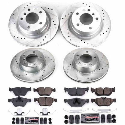PowerStop Power Stop 08-10 BMW 128i Front & Rear Z23 Evolution Sport Brake Kit K5766