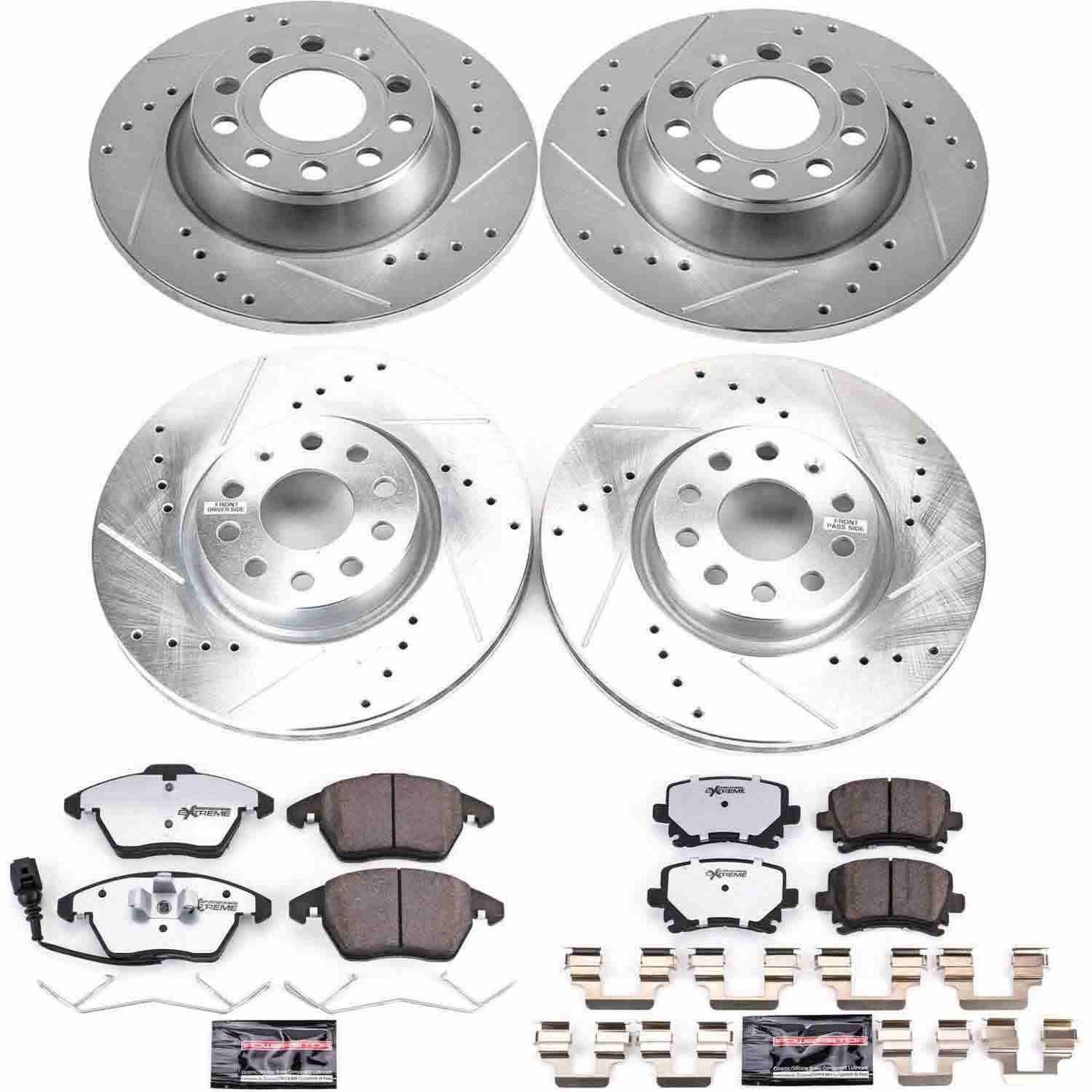PowerStop Power Stop 2013 Audi A3 Front & Rear Z26 Street Warrior Brake Kit K5798-26