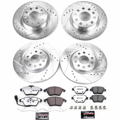PowerStop Power Stop 10-12 Audi A3 Front & Rear Z26 Street Warrior Brake Kit K5801-26