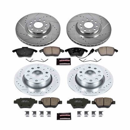 PowerStop Power Stop 10-12 Audi A3 Front & Rear Z23 Evolution Sport Brake Kit K5801