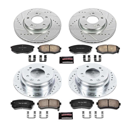 PowerStop Power Stop 10-12 Hyundai Tucson Front & Rear Z23 Evolution Sport Brake Kit K5807