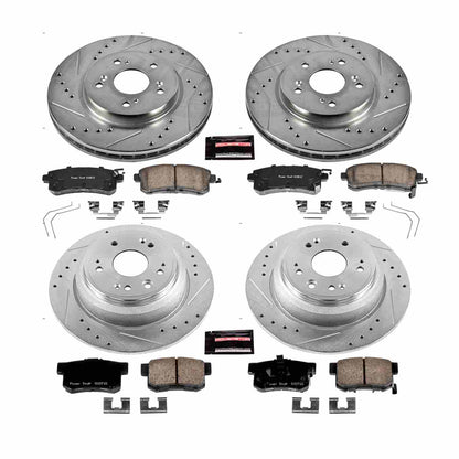 PowerStop Power Stop 12-15 Honda Crosstour Front & Rear Z23 Evolution Sport Brake Kit K5816