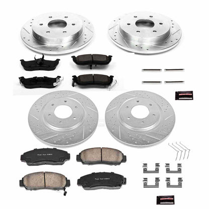 PowerStop Power Stop 12-15 Nissan Armada Front & Rear Z23 Evolution Sport Brake Kit K5822