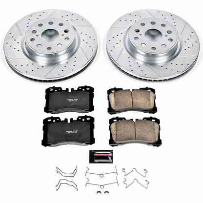 PowerStop Power Stop 10-17 Lexus LS460 Front Z23 Evolution Sport Brake Kit K5824