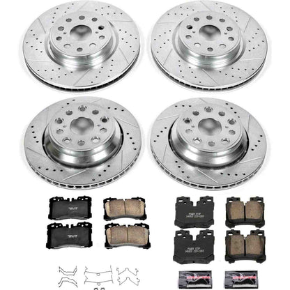 PowerStop Power Stop 10-17 Lexus LS460 Front & Rear Z23 Evolution Sport Brake Kit K5825
