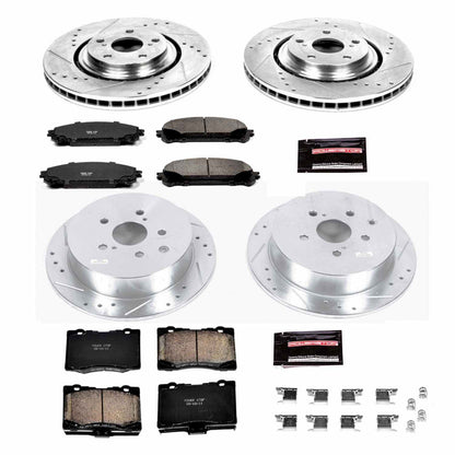 PowerStop Power Stop 10-15 Lexus RX350 Front & Rear Z23 Evolution Sport Brake Kit K5828