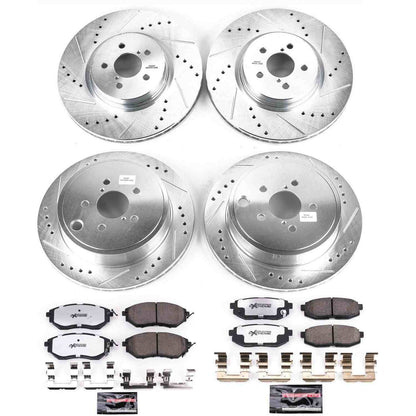PowerStop Power Stop 10-14 Subaru Legacy Front & Rear Z26 Street Warrior Brake Kit K5830-26