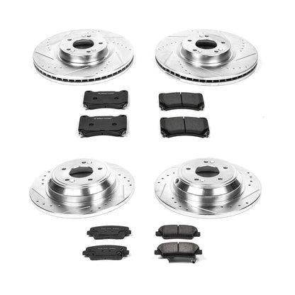 PowerStop Power Stop 2009 Hyundai Genesis Front & Rear Z23 Evolution Sport Brake Kit K5844