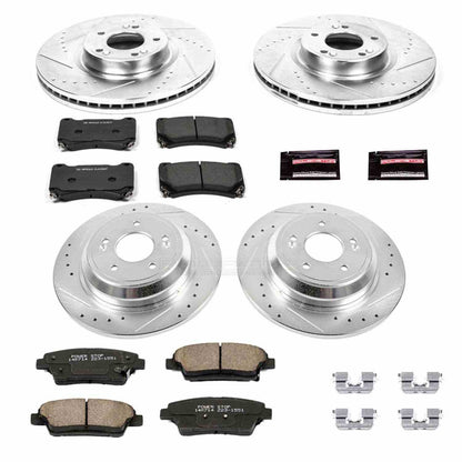 PowerStop Power Stop 10-14 Hyundai Genesis Front & Rear Z23 Evolution Sport Brake Kit K5845