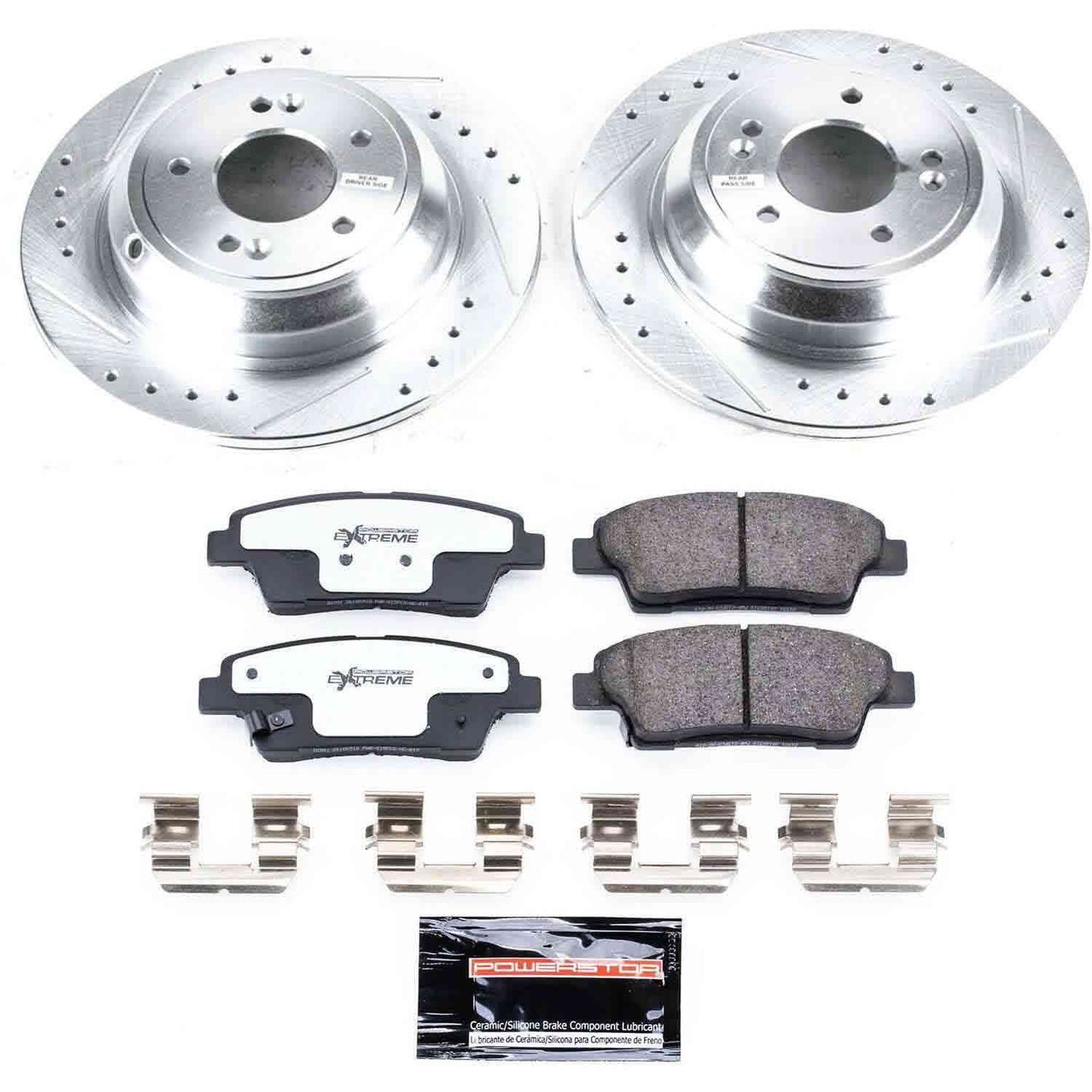 PowerStop Power Stop 17-18 Genesis G80 Rear Z26 Street Warrior Brake Kit K5848-26