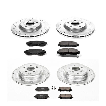 PowerStop Power Stop 11-14 Honda Odyssey Front & Rear Z23 Evolution Sport Brake Kit K5858
