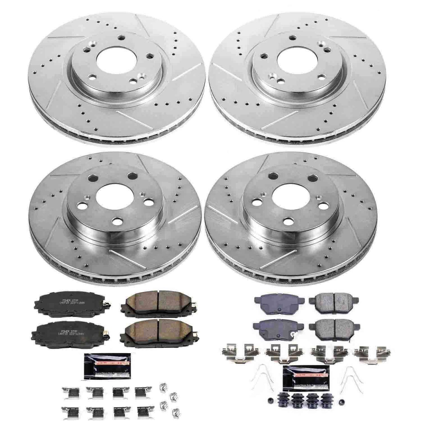 PowerStop Power Stop 11-17 Lexus CT200h Front & Rear Z23 Evolution Sport Brake Kit K5871
