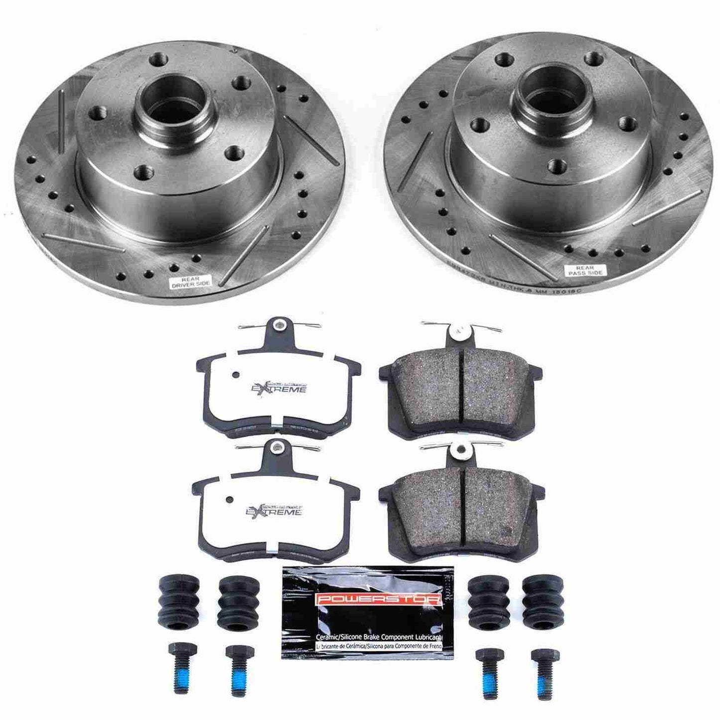 PowerStop Power Stop 96-97 Audi A4 Rear Z26 Street Warrior Brake Kit K588-26