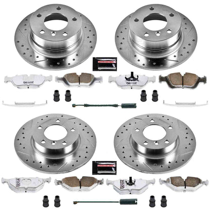 PowerStop Power Stop 95-99 BMW 318ti Front & Rear Z26 Street Warrior Brake Kit K591-26