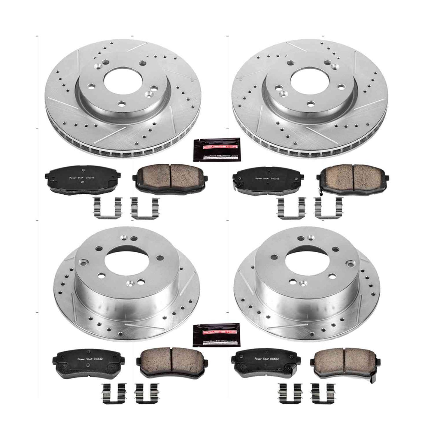 PowerStop Power Stop 10-13 Kia Forte Front & Rear Z23 Evolution Sport Brake Kit K5912