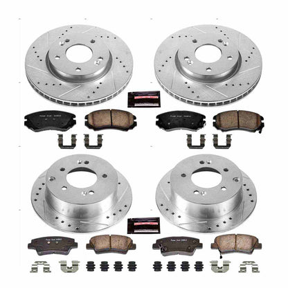 PowerStop Power Stop 10-11 Kia Soul Front & Rear Z23 Evolution Sport Brake Kit K5914