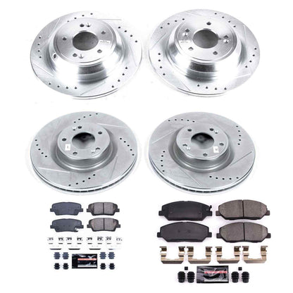 PowerStop Power Stop 2009 Hyundai Genesis Front & Rear Z23 Evolution Sport Brake Kit K5922