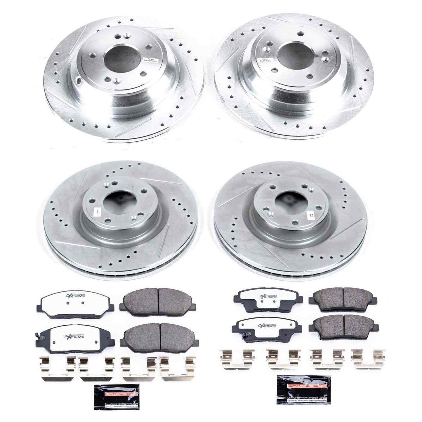 PowerStop Power Stop 10-11 Hyundai Genesis Front & Rear Z26 Street Warrior Brake Kit K5923-26
