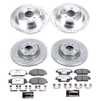 PowerStop Power Stop 10-11 Hyundai Genesis Front & Rear Z26 Street Warrior Brake Kit K5923-26