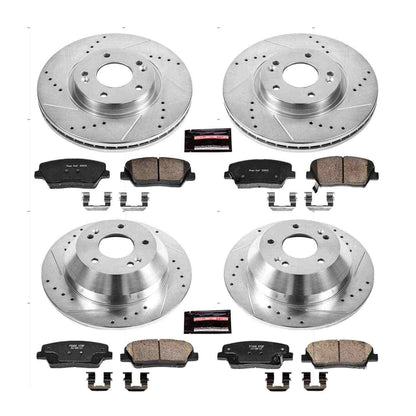 PowerStop Power Stop 10-12 Hyundai Santa Fe Front & Rear Z23 Evolution Sport Brake Kit K5927