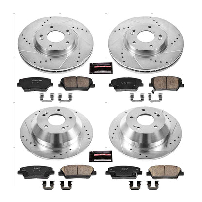 PowerStop Power Stop 10-12 Hyundai Santa Fe Front & Rear Z23 Evolution Sport Brake Kit K5927