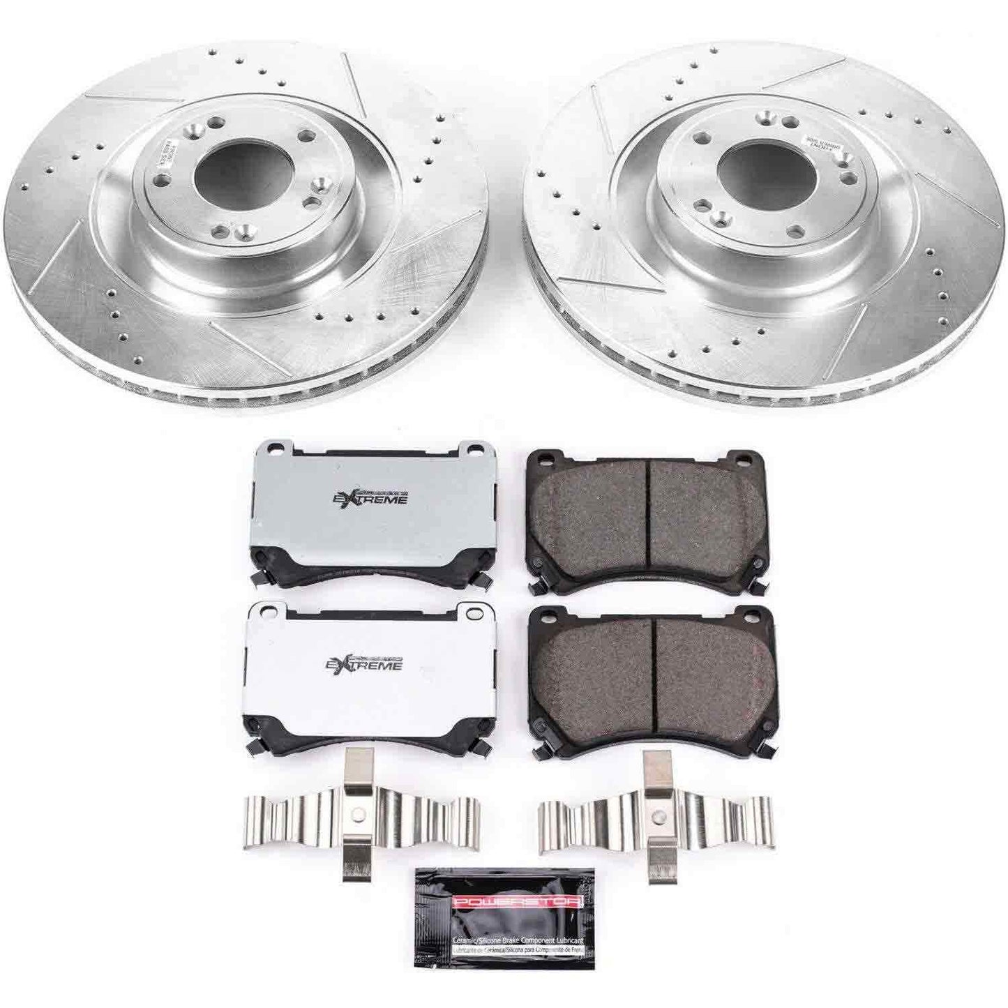 PowerStop Power Stop 2011 Hyundai Equus Front Z26 Street Warrior Brake Kit K5928-26