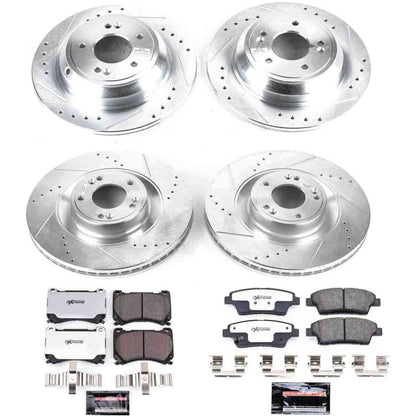 PowerStop Power Stop 12-14 Hyundai Genesis Front & Rear Z26 Street Warrior Brake Kit K5929-26