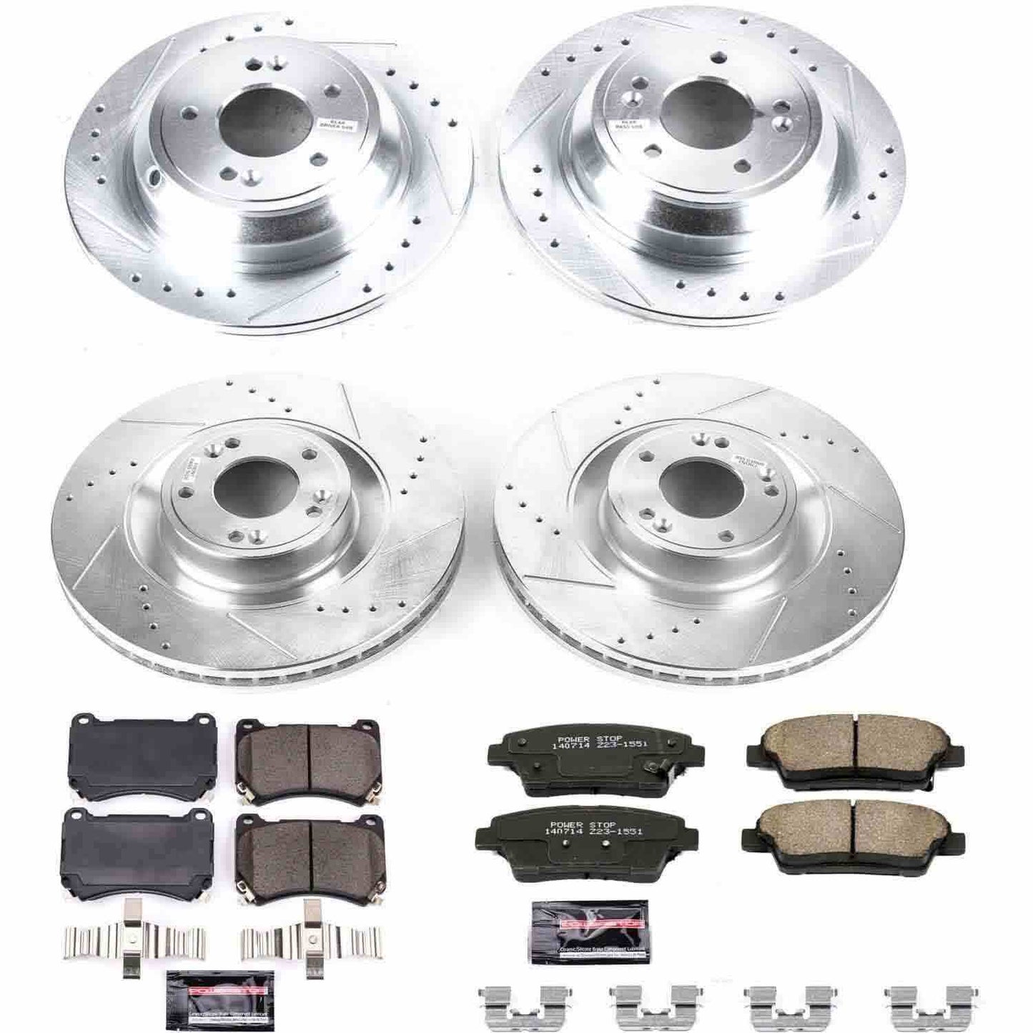 PowerStop Power Stop 12-14 Hyundai Genesis Front & Rear Z23 Evolution Sport Brake Kit K5929