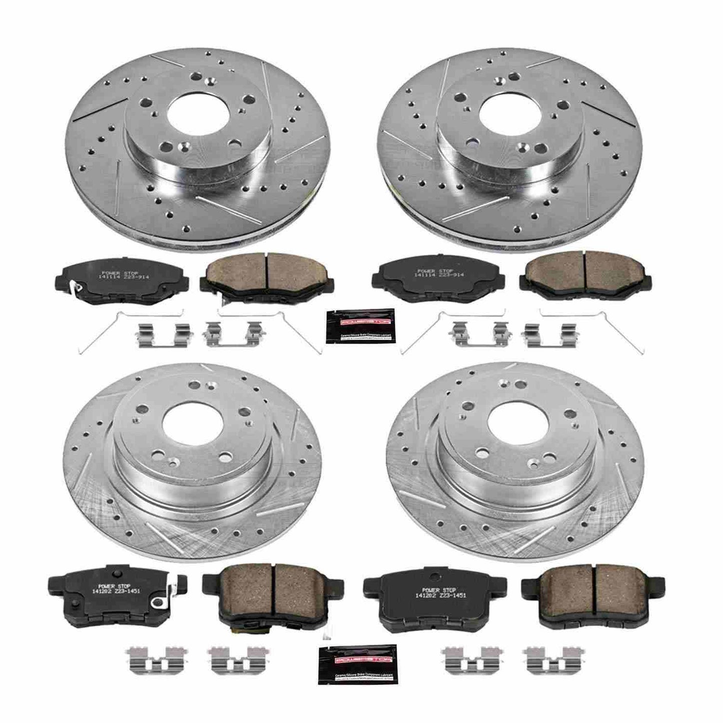 PowerStop Power Stop 11-12 Honda Accord Front & Rear Z23 Evolution Sport Brake Kit K5934