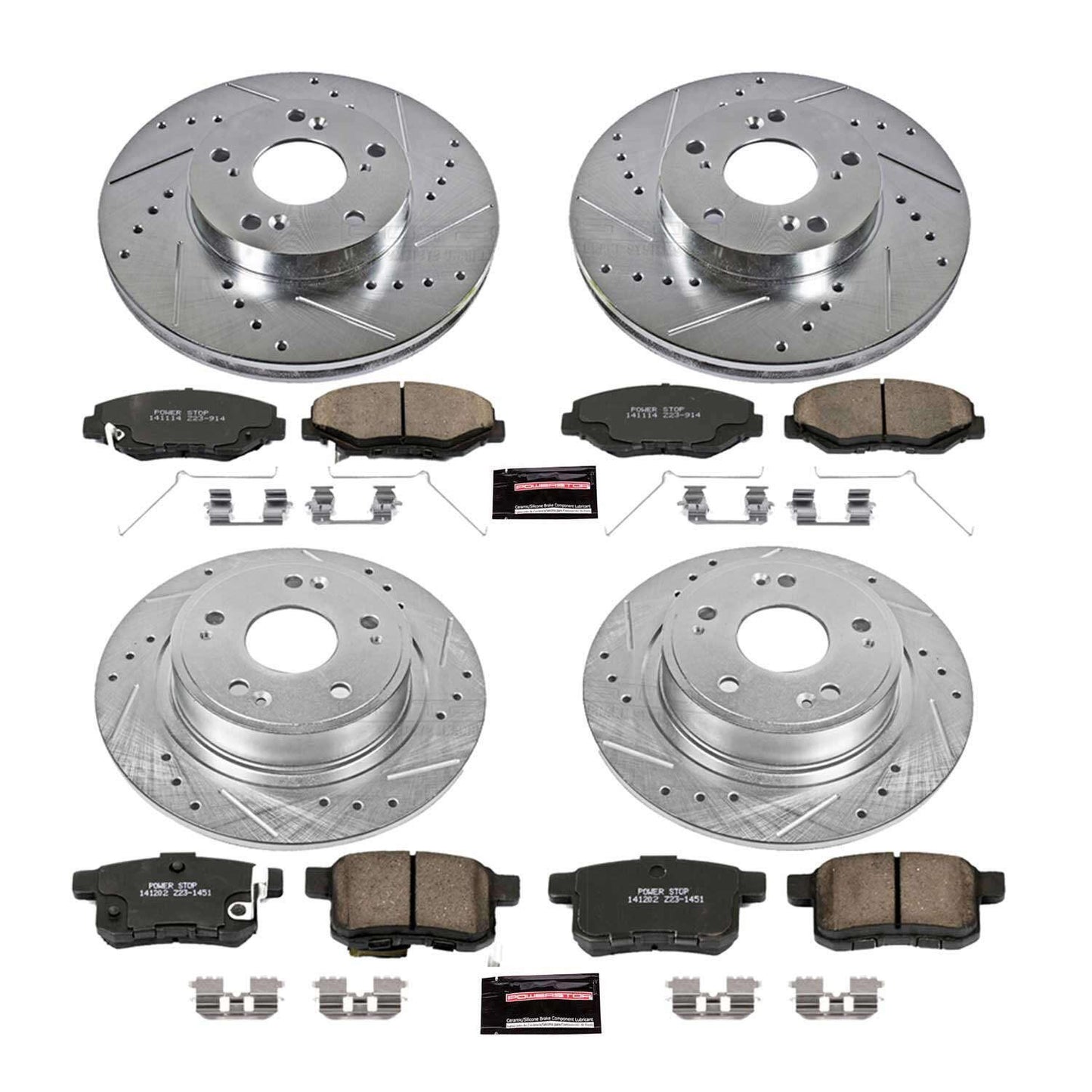 PowerStop Power Stop 11-12 Honda Accord Front & Rear Z23 Evolution Sport Brake Kit K5934