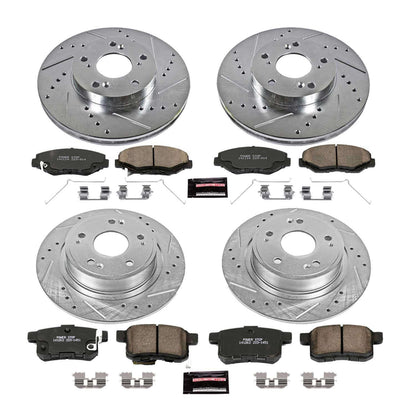 PowerStop Power Stop 11-12 Honda Accord Front & Rear Z23 Evolution Sport Brake Kit K5934