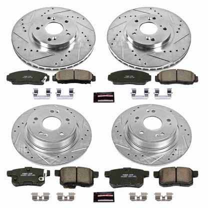 PowerStop Power Stop 2011 Honda Accord Front & Rear Z23 Evolution Sport Brake Kit K5935