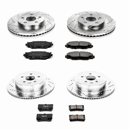 PowerStop Power Stop 10-13 Lexus IS250 Front & Rear Z23 Evolution Sport Brake Kit K5937
