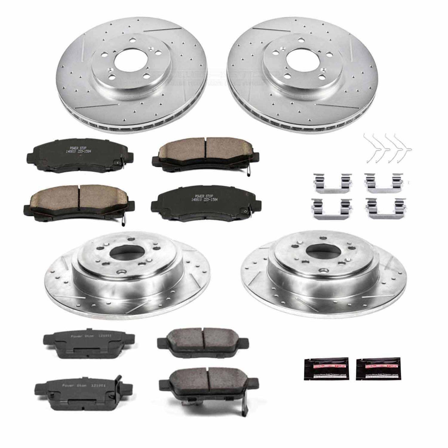 PowerStop Power Stop 12-14 Honda Ridgeline Front & Rear Z23 Evolution Sport Brake Kit K5940
