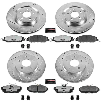 PowerStop Power Stop 11-14 Ford Mustang Front & Rear Z26 Street Warrior Brake Kit K5943-26