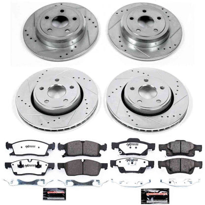 PowerStop Power Stop 11-19 Dodge Durango Front & Rear Z36 Truck & Tow Brake Kit K5952-36