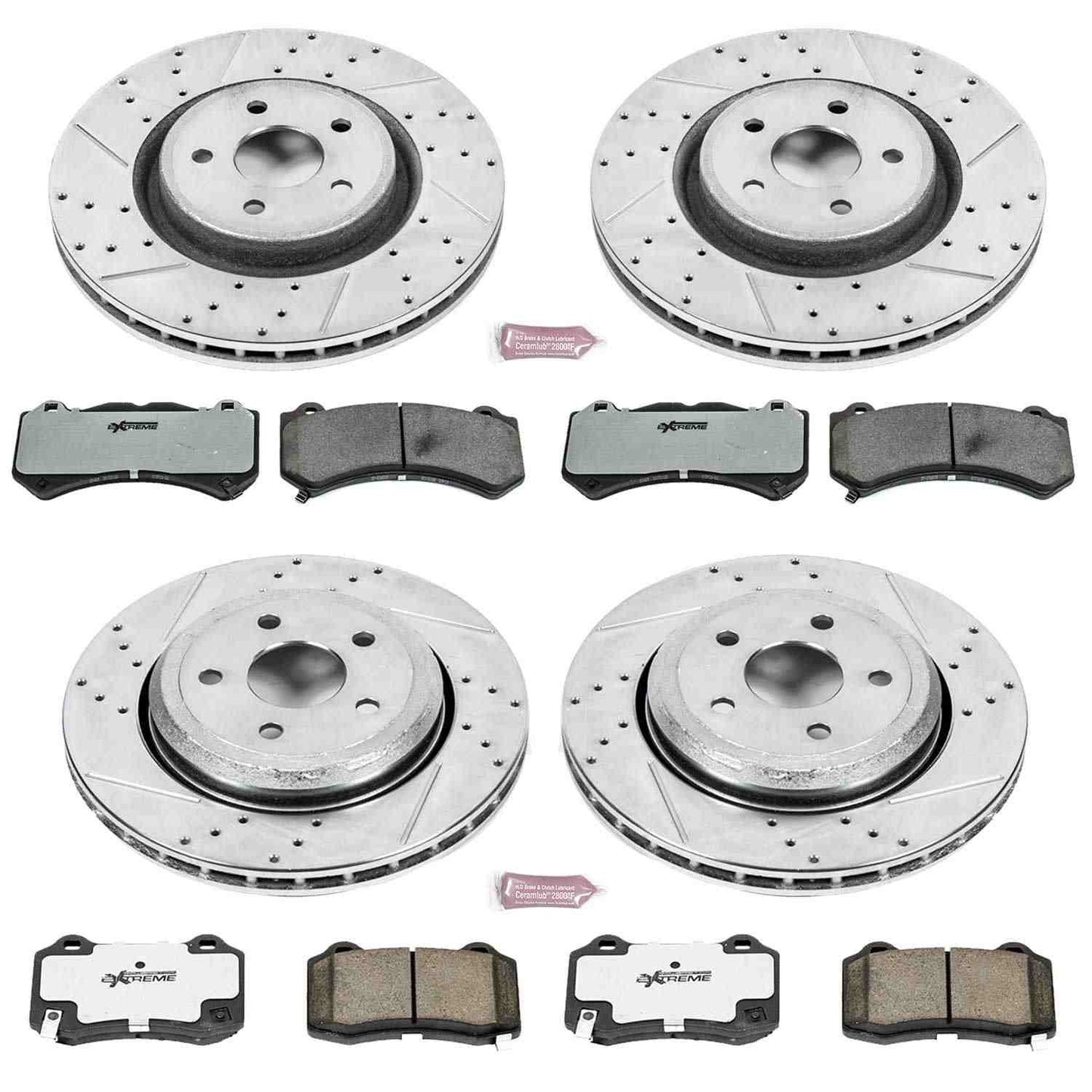PowerStop Power Stop 18-19 Dodge Durango Front & Rear Z26 Street Warrior Brake Kit K5958-26