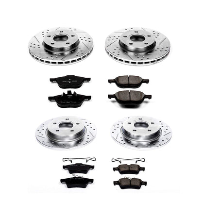 PowerStop Power Stop 12-18 Ford Focus Front & Rear Z23 Evolution Sport Brake Kit K5977
