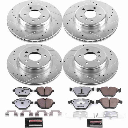 PowerStop Power Stop 14-16 BMW 535d Front & Rear Z26 Street Warrior Brake Kit K6023-26