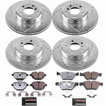 PowerStop Power Stop 11-16 BMW 528i Front & Rear Z26 Street Warrior Brake Kit K6033-26
