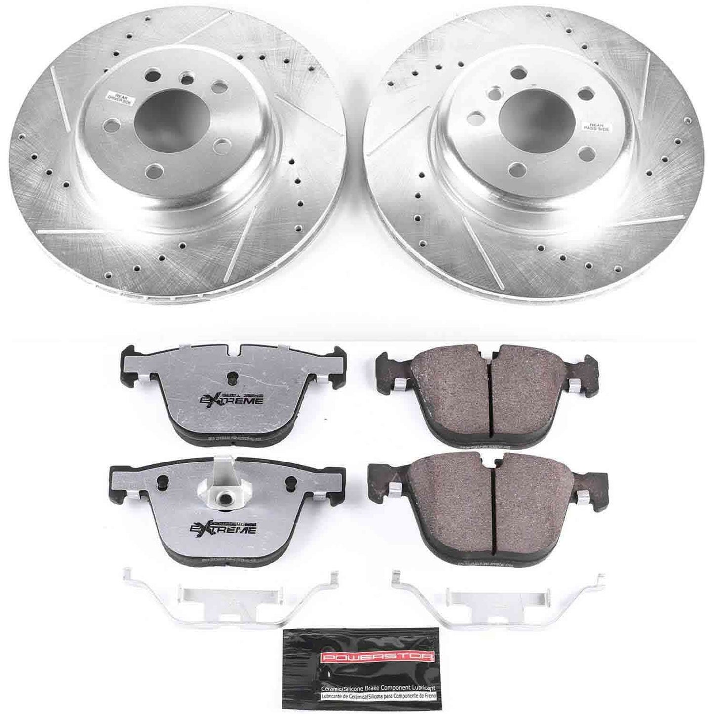 PowerStop Power Stop 10-17 BMW 535i GT Rear Z26 Street Warrior Brake Kit K6035-26