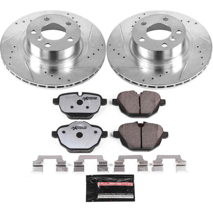 PowerStop Power Stop 11-17 BMW X3 Rear Z26 Street Warrior Brake Kit K6040-26