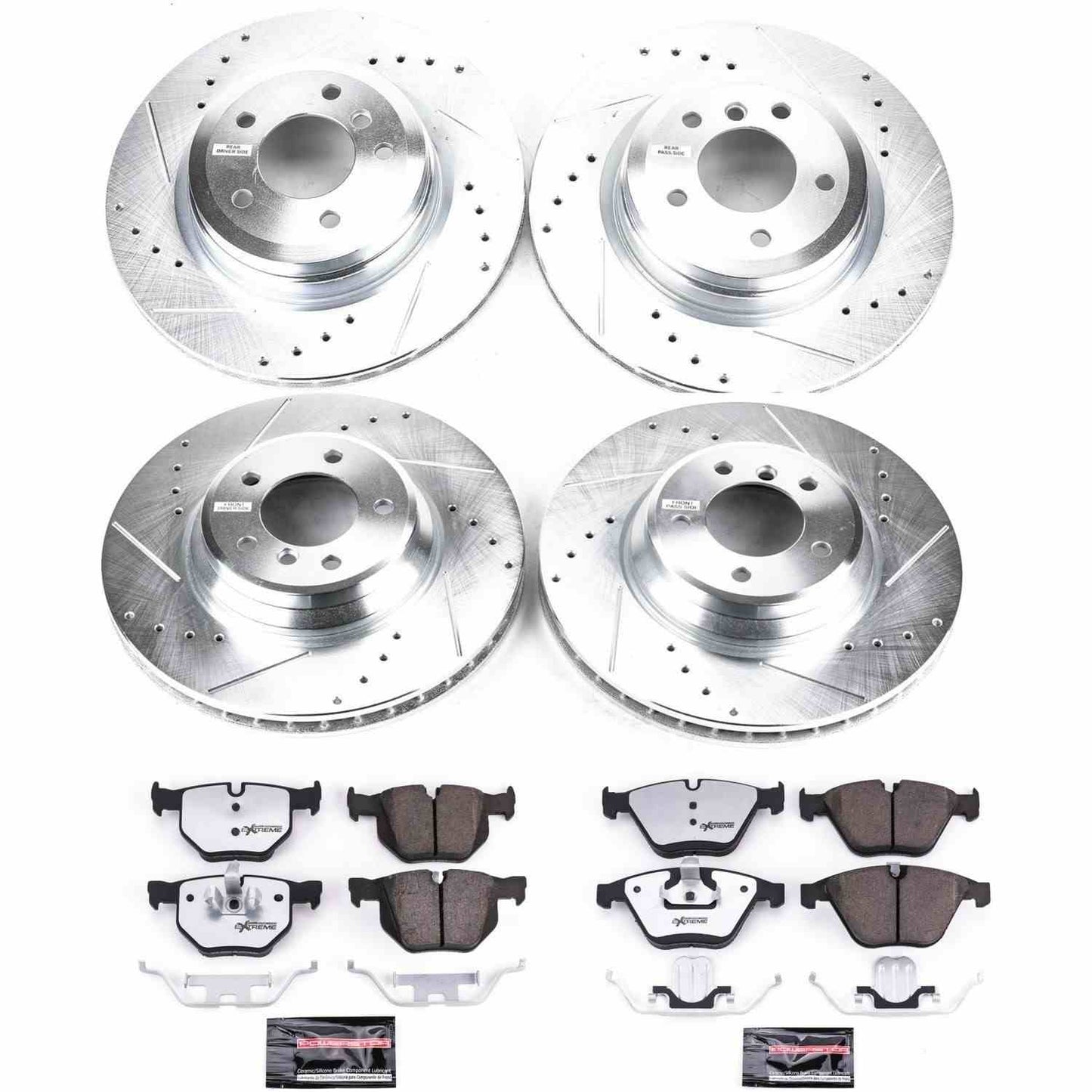 PowerStop Power Stop 11-13 BMW 335i Front & Rear Z26 Street Warrior Brake Kit K6057-26