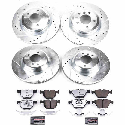 PowerStop Power Stop 11-13 BMW 335i Front & Rear Z26 Street Warrior Brake Kit K6057-26